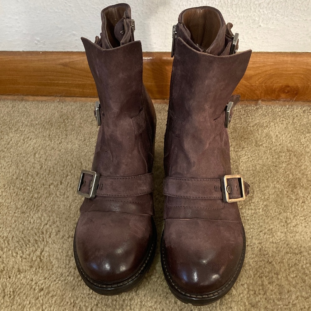 A.S.98 Ankle Boots Eggplant EU37 US7 - Picture 2 of 6